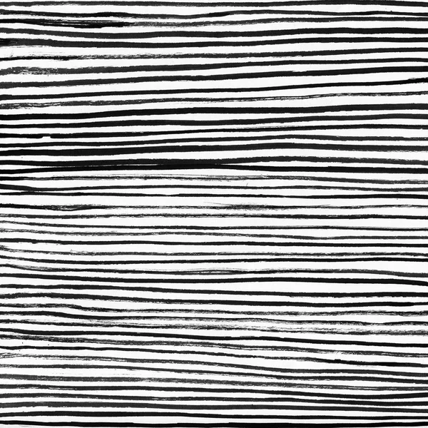 Black ink abstract stripes background. Hand drawn lines. Simple striped  Ink illustration. — ストック写真