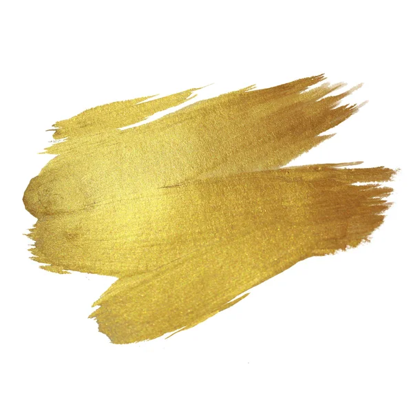 Gold Shining Paint Stain Hand Drawn Illustration — Stock Photo, Image