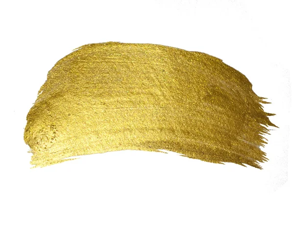 Ilustración dibujada a mano de la mancha de la pintura brillante del oro — Foto de Stock