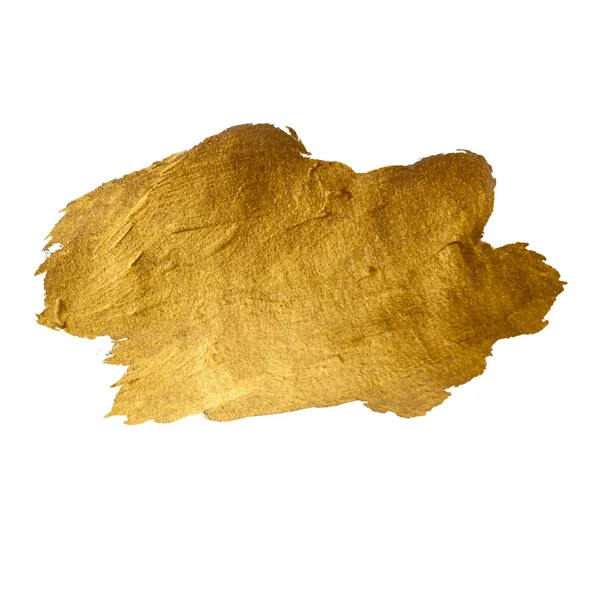 Gold glänzende Farbe Fleck handgezeichnete Illustration — Stockvektor