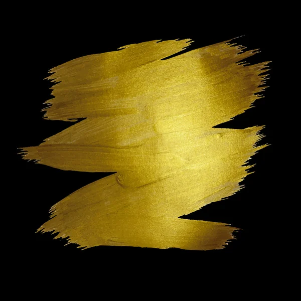 Boya leke elle çizilmiş illüstrasyon parlayan altın — Stok Vektör