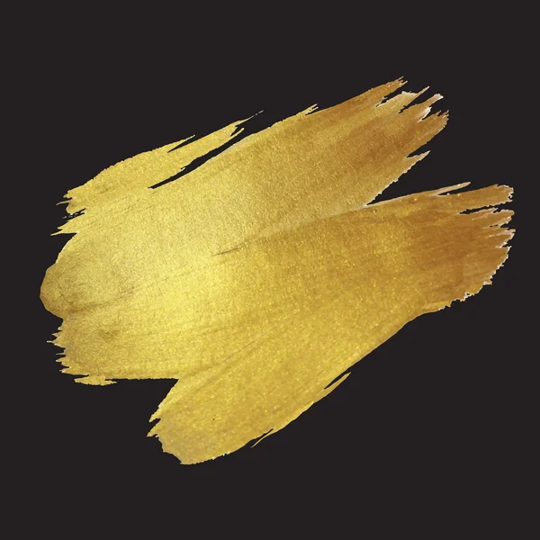 Gold glänzende Farbe Fleck handgezeichnete Illustration — Stockvektor