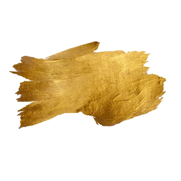 Ilustração desenhada à mão da mancha da pintura brilhante do ouro — Vetor de Stock