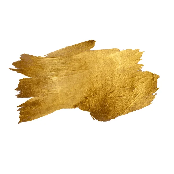 Gold glänzende Farbe Fleck handgezeichnete Illustration — Stockvektor