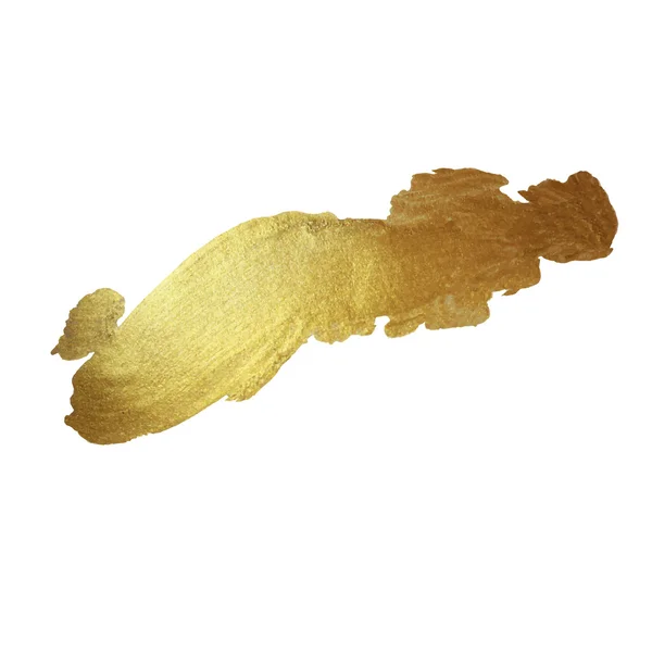 Gold glänzende Farbe Fleck handgezeichnete Illustration — Stockvektor