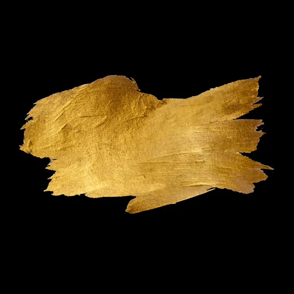 Gold glänzende Farbe Fleck handgezeichnete Illustration — Stockvektor