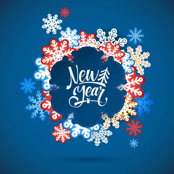 Happy New Year card. Vector illustration — Stock Vector