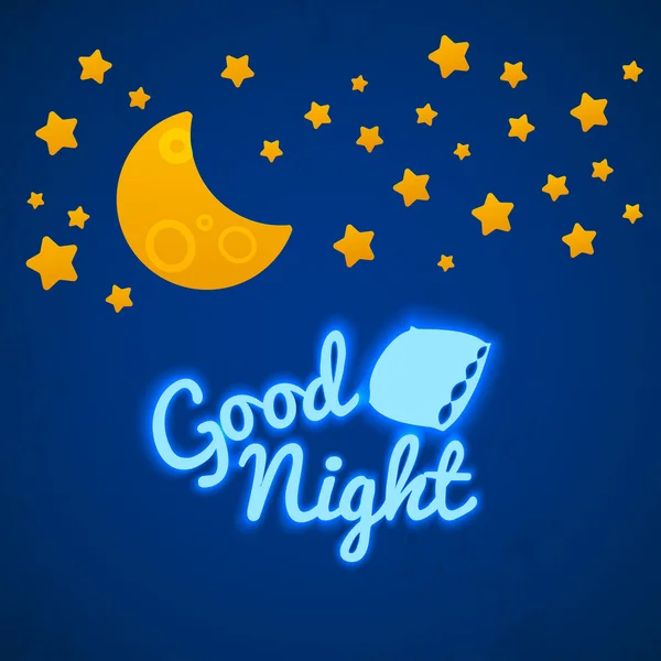 Bonne nuit Illustration de l'heure du coucher . — Image vectorielle