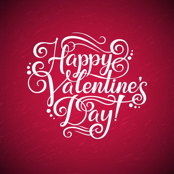 Happy Valentines Day lettering background — Stock Vector