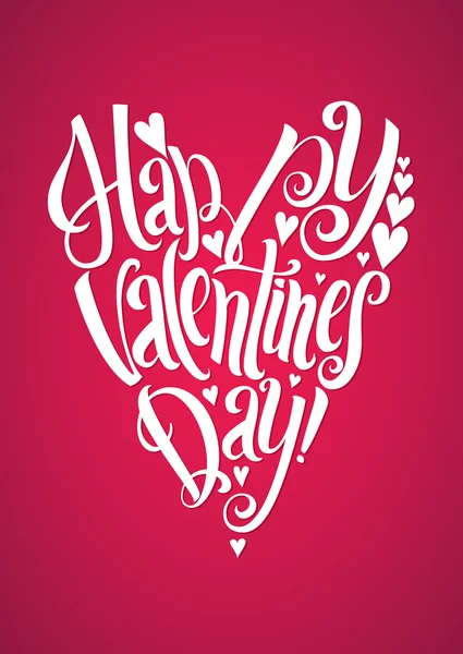 Happy Valentines Day Valentines day lettering background — Stock Vector