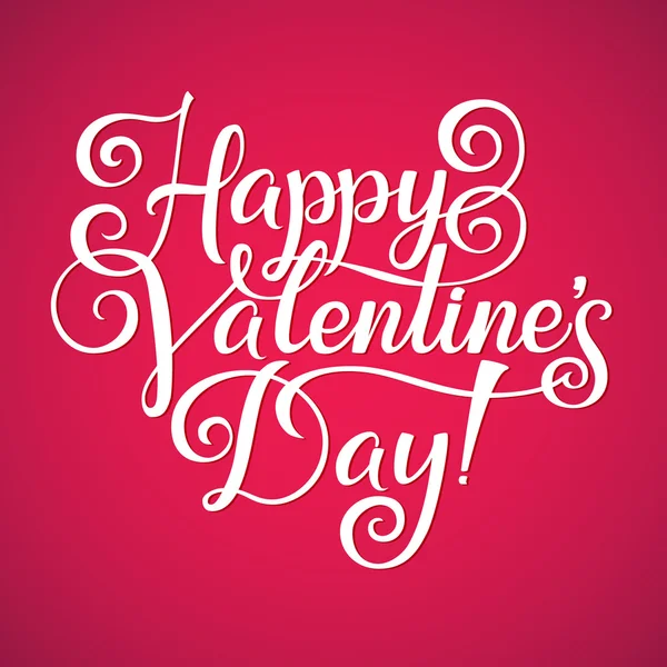 Happy Valentines Day lettering background — Stock Vector