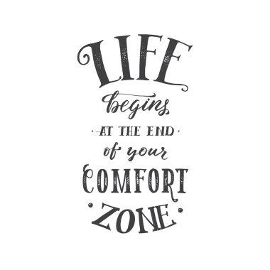 Motivasyon el çekilmiş Poster. Benzersiz tipografi tasarım öğesi için tebrik kartları ve afiş tasarımı vektör kart el ile çizilmiş