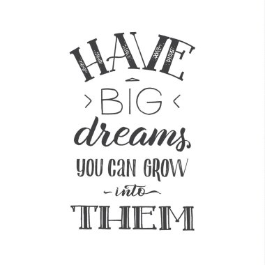 Motivasyon el çekilmiş Poster. Benzersiz tipografi tasarım öğesi için tebrik kartları ve afiş tasarımı vektör kart el ile çizilmiş