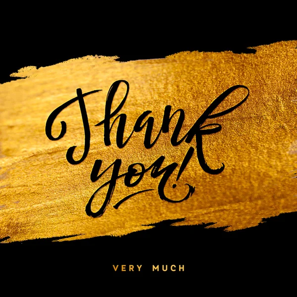 stock image Thank You Gold Stroke Card