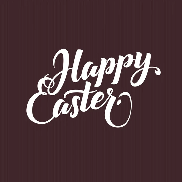 Joyeux fond typographique de Pâques. Lettrage à la main, carte de calligraphie — Image vectorielle