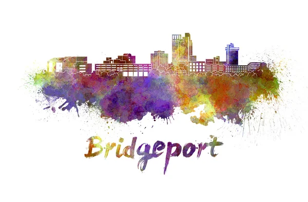 Bridgeport skyline en aquarelle — Photo