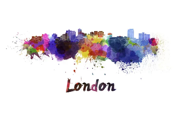 De skyline van Londen in aquarel — Stockfoto