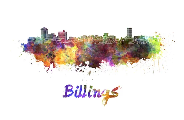 Billings skyline in watercolor — Stock Photo, Image