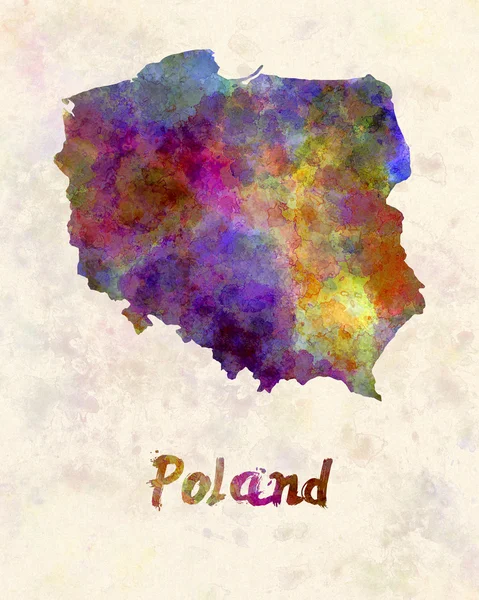 Polônia em aquarela — Fotografia de Stock
