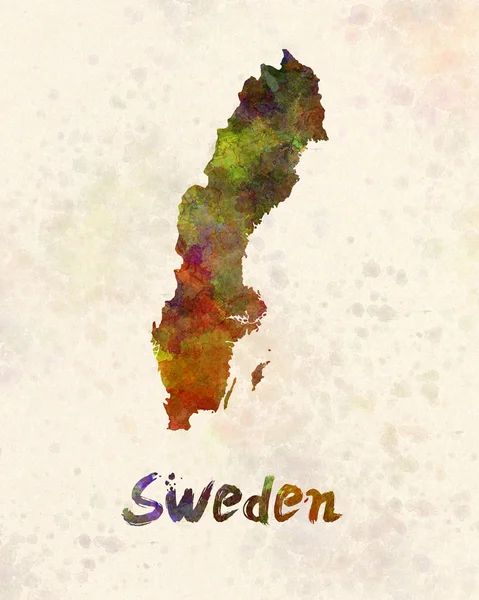 Sweden in watercolor — Stock Photo, Image