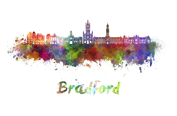 Bradford skyline in watercolor — Stock Photo, Image