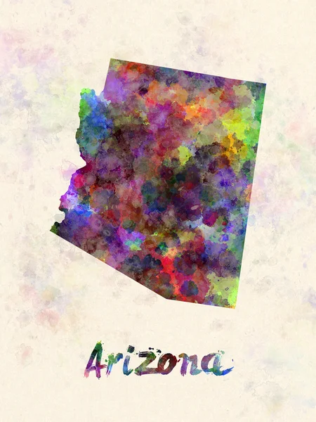 Arizona estado dos EUA em aquarela — Fotografia de Stock