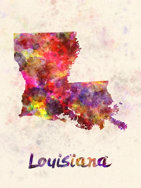 Louisiana US state i akvarell — Stockfoto