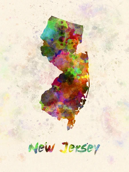 New Jersey nás stát v akvarel — Stock fotografie