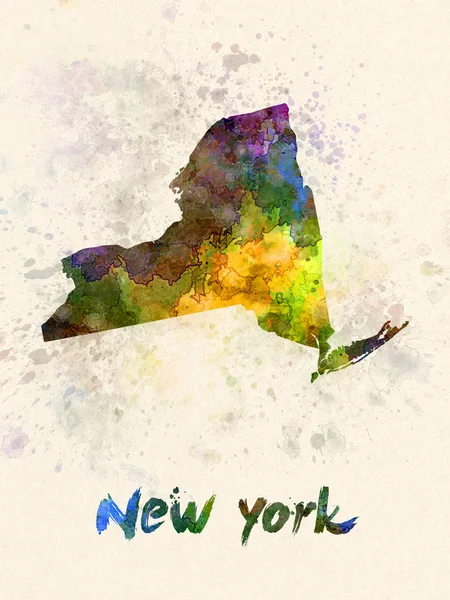 New York US state in watercolor — Stock Photo, Image