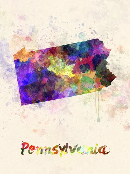 Pennsylvanie Etats-Unis en aquarelle — Photo