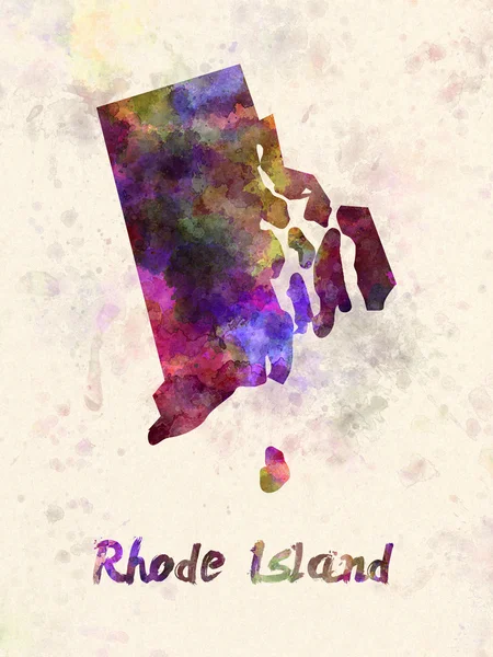 Estado de Rhode Island en acuarela —  Fotos de Stock