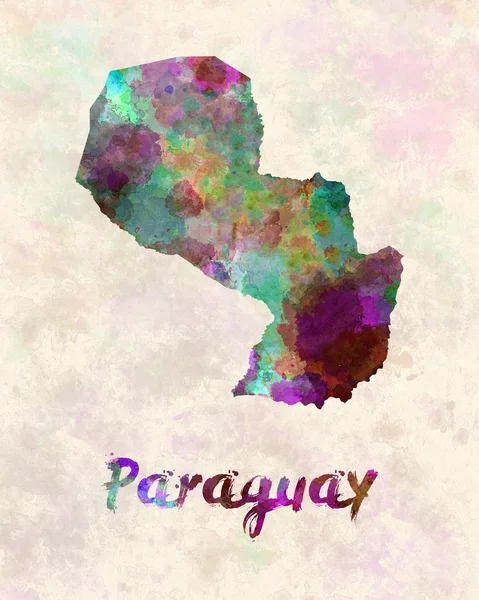 Paraguay v akvarel — Stock fotografie