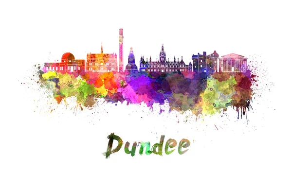 Skyline Dundee in acquerello — Foto Stock