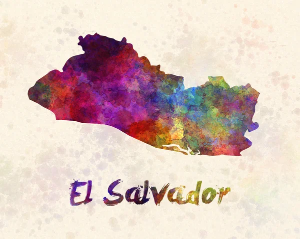 El Salvador em aquarela — Fotografia de Stock