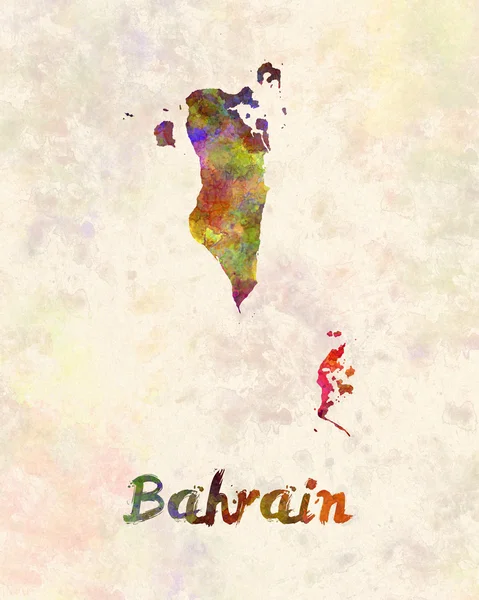 Bahrajn v akvarel — Stock fotografie