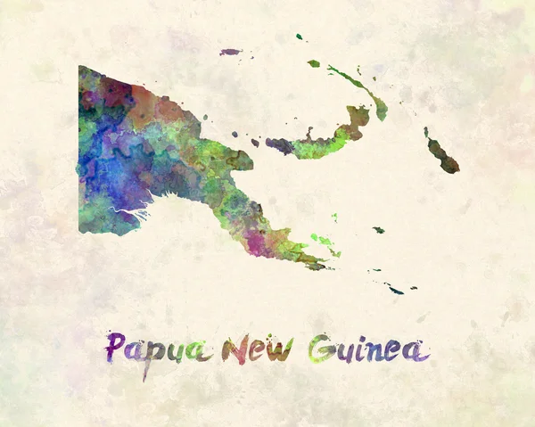 Papua Nya Guinea i akvarell — Stockfoto