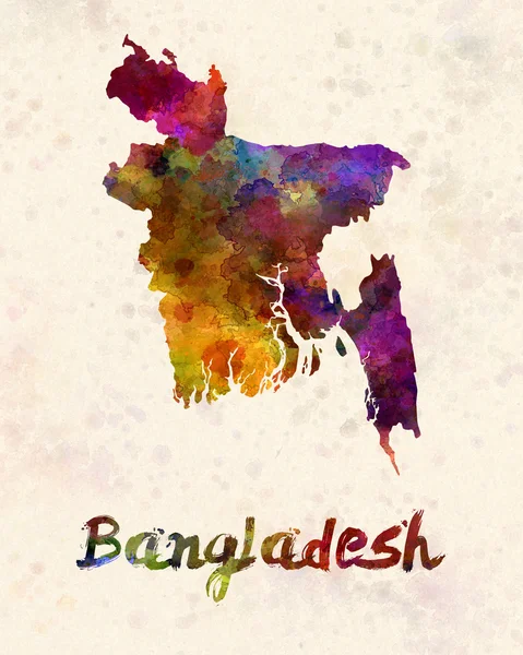 Bangladéš v akvarel — Stock fotografie