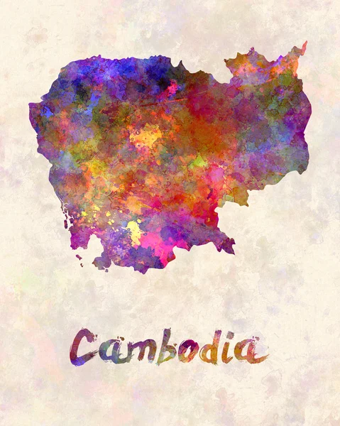 Cambodia in watercolor — Stock Photo, Image