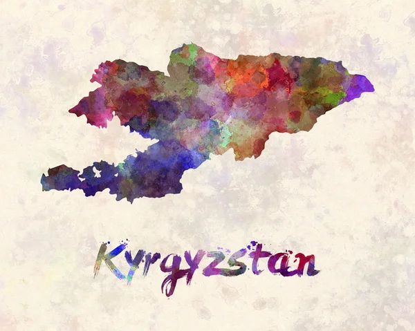 Kyrgyzstan in watercolor — Stock Photo, Image