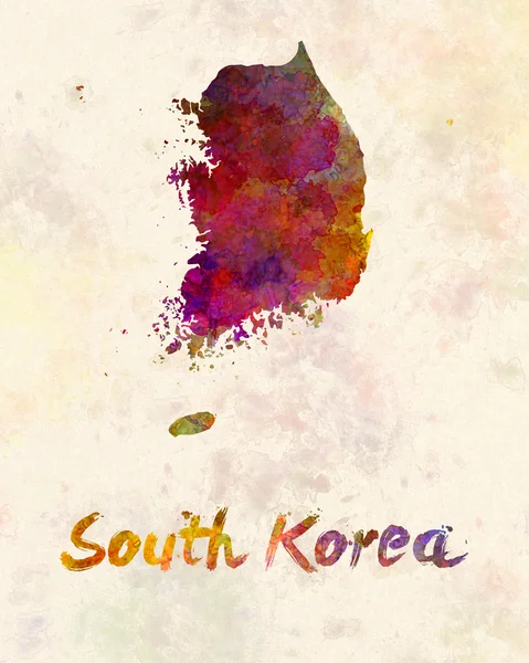 Sydkorea i akvarell — Stockfoto