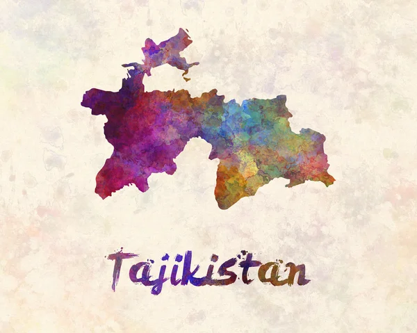 Tajiquistão em aquarela — Fotografia de Stock
