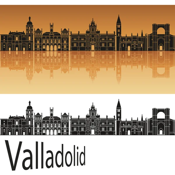 Panoramę miasta Valladolid w orange — Wektor stockowy