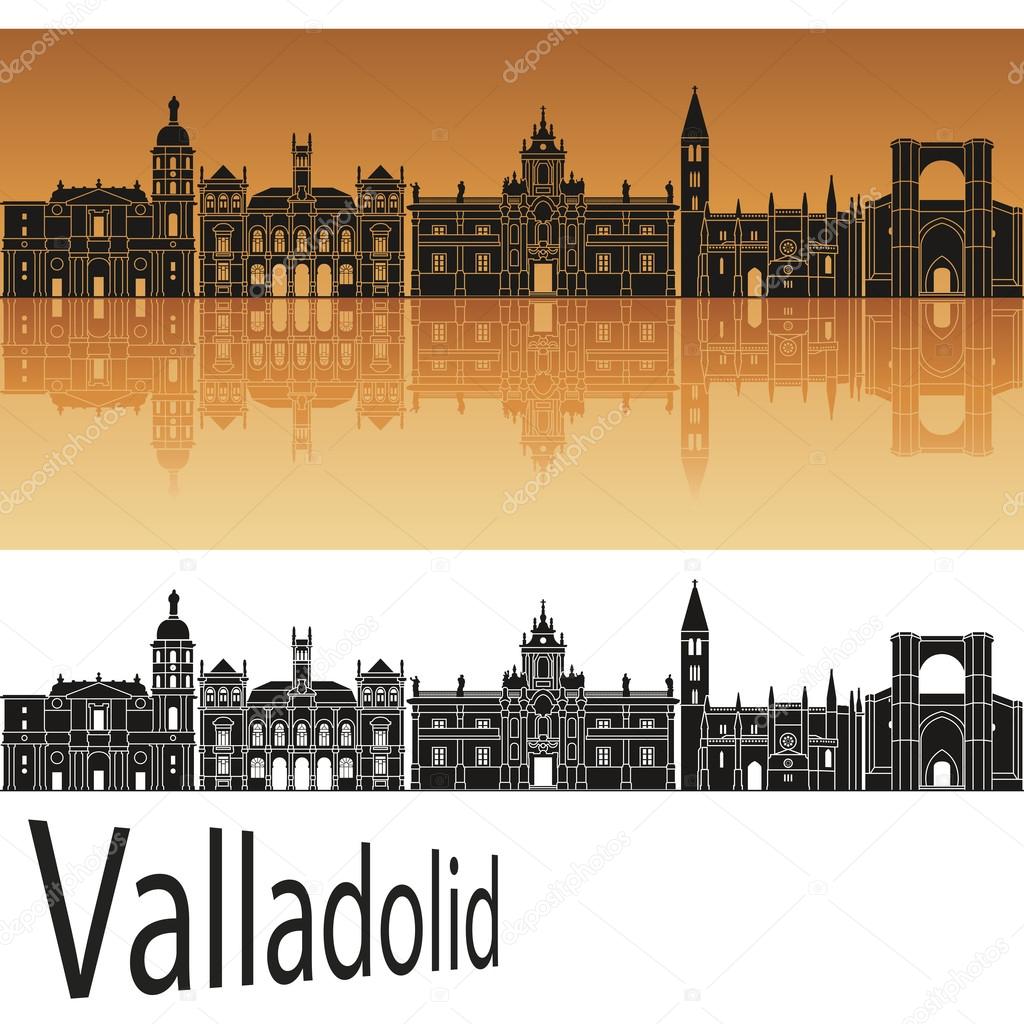 Valladolid skyline in orange