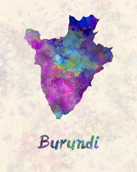 Burundi em aquarela — Fotografia de Stock