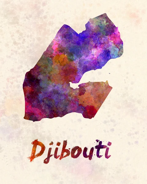 Djibouti  in watercolor — Stock Photo, Image