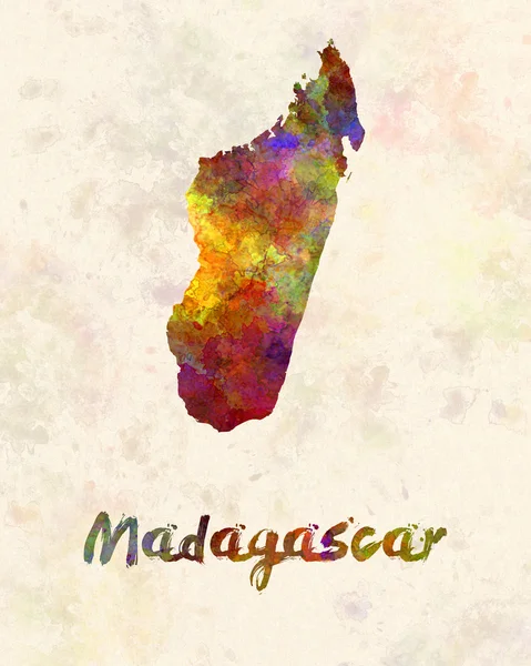 Madagascar in watercolor — Stock Photo, Image