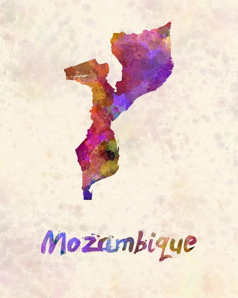 Mosambik v akvarel — Stock fotografie
