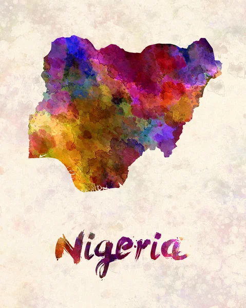 Нігерії в акварель — стокове фото