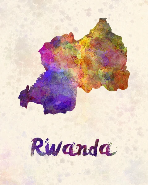Руанда в акварель — стокове фото