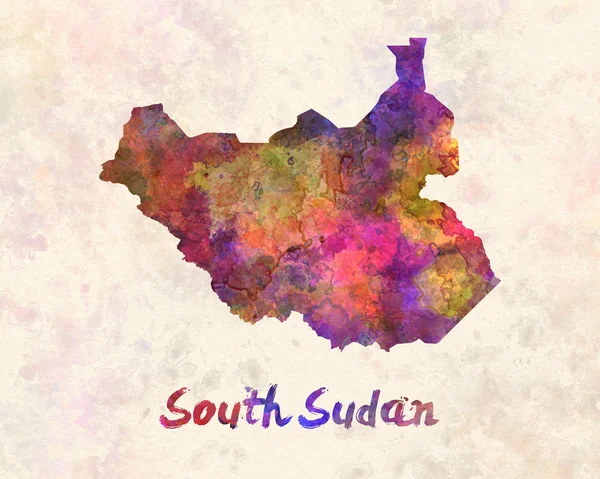 Південний Судан акварель — стокове фото